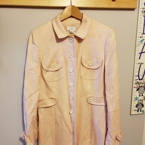 Ann Taylor LOFT long dress coat pink